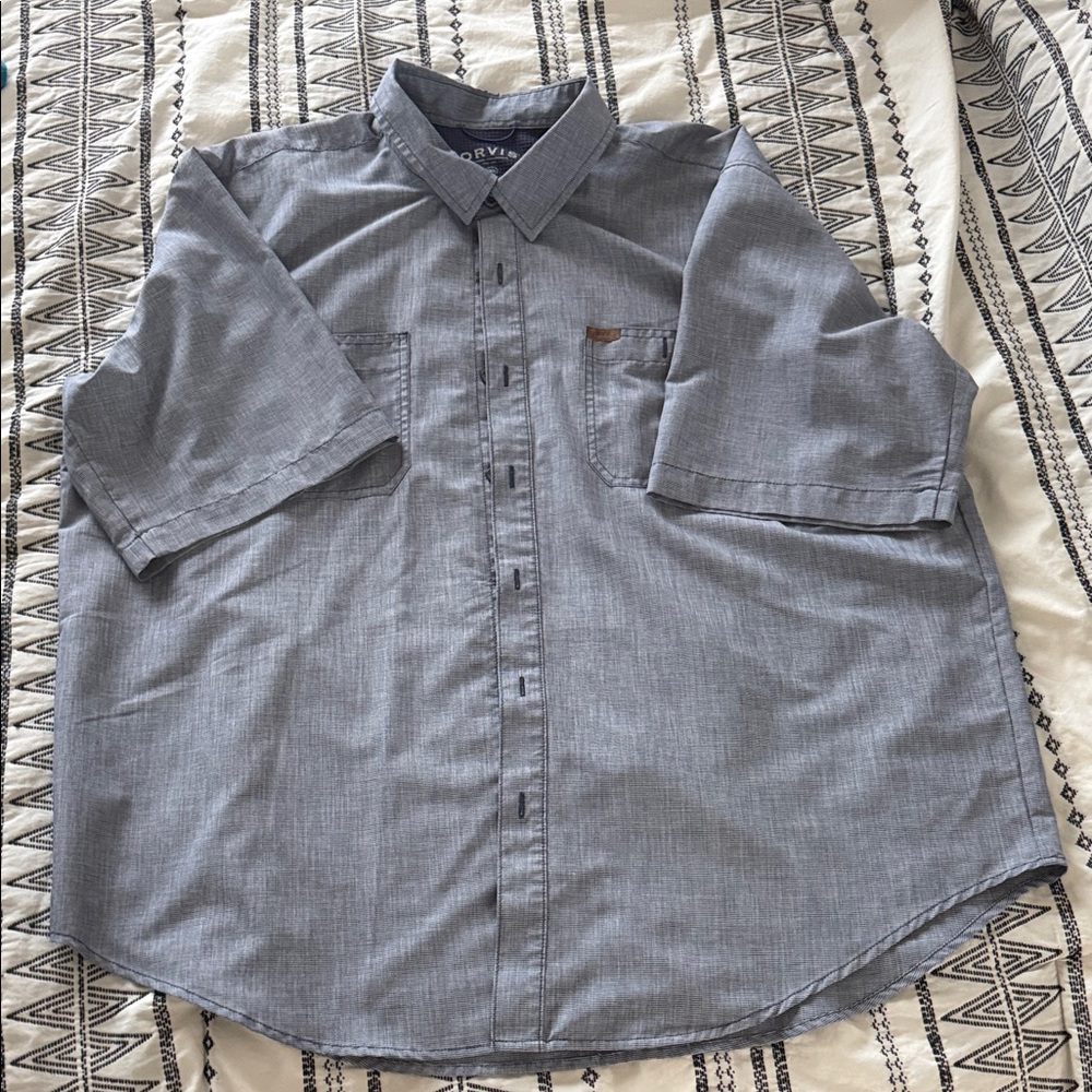 Orvis Casual Blue Button-Down Shirt